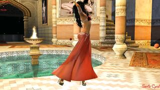 FANTASY GIRL RED BELLY DANCER - 8 image