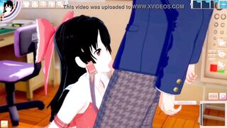 [Eroge Koikatsu! ] Touhou Reimu Hakurei rubs her boobs H! 3DCG Big Breasts Anime Video (Touhou Project) [Hentai Game] - 5 image