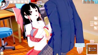 [Eroge Koikatsu! ] Touhou Reimu Hakurei rubs her boobs H! 3DCG Big Breasts Anime Video (Touhou Project) [Hentai Game] - 6 image