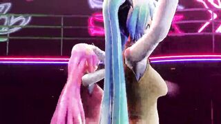 Miku and Luka satisfy their fans with a sex show - By [galo MMD] - 2 image