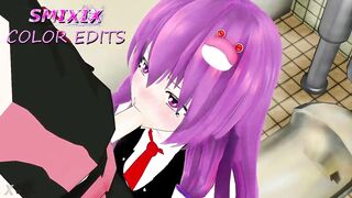BLOWJOB HENTAI SERVICE GAKUEN GREEN HAIR SMIXIX COLOR EDIT - 9 image