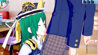 [Eroge Koikatsu! ] Touhou Shikieihime Yamazanadu rubs her boobs H! 3DCG Big Breasts Anime Video (Touhou Project) [Hentai Game Eiki Shiki Yamaza etc.] - 5 image