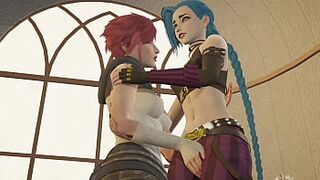 Arcane - Vi and Jinx Lesbian Sex [4K, 60FPS, 3D Hentai Game, Uncensored, Ultra Settings] - 1 image