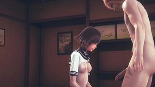 Hentai Uncensored 3D - Kaya sex in a tatami - 4 image