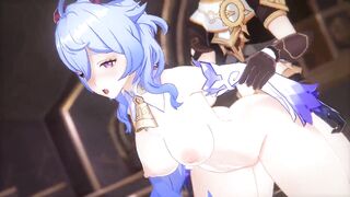 Genshin Impact - Ganyu Fucking Doggy Cute ass & Creampie (Sound) - 3 image