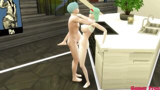 Dragon Ball Porn Hentai Vegeta send him an NTR Video Of His Beloved Wife Bulma Double Anal Penetration Fucked in the Ass transforms her into a perverted bitch who loves big cocks - 4 image