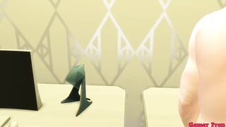 Slave Maids Episode 8 Nro 18 Beautiful Wife Fucked by Her Husband's Boss in Front of Him Because He is a Silly Cuckold Dragon Ball Hentai - 2 image