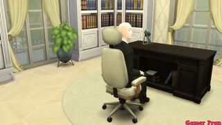 Slave Maids Episode 8 Nro 18 Beautiful Wife Fucked by Her Husband's Boss in Front of Him Because He is a Silly Cuckold Dragon Ball Hentai - 9 image