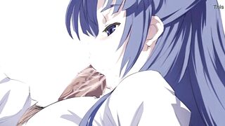Anime Hentai Girls Giving Blowjobs and Titfucks - Try not to cum! - 4 image