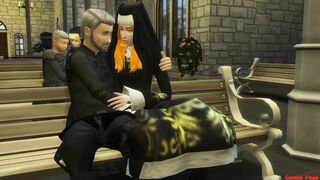 Catholic Fathers a. and Fuck the New Innocent Nuns in the Temple 3D Porn Hentai - 3 image