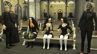 Catholic Fathers a. and Fuck the New Innocent Nuns in the Temple 3D Porn Hentai - 9 image