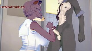 Beastars Furry Yiff Hentai - Legosi x Juno Jerk off, Boobjob and Anal with cum in her Tits and Ass - 1 image