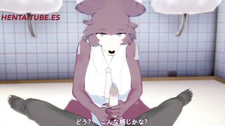 Beastars Furry Yiff Hentai - Legosi x Juno Jerk off, Boobjob and Anal with cum in her Tits and Ass - 2 image