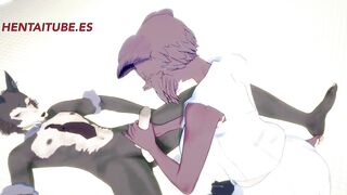 Beastars Furry Yiff Hentai - Legosi x Juno Jerk off, Boobjob and Anal with cum in her Tits and Ass - 3 image