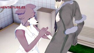 Beastars Furry Yiff Hentai - Legosi x Juno Jerk off, Boobjob and Anal with cum in her Tits and Ass - 4 image