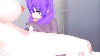 I MET CAT EAR GIRL IN THE TOILET TO HELP ME CLEAN MY BODY 3D HENTAI 45 - 4 image