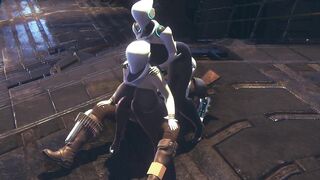 Din Djarin having fun with 2 Haydee Robots : Starwars The Mandalorian & Haydee Crossover parody - 7 image