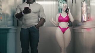 Hentai Cartoon ARCANE Jynx ANAL FUCKED HARD AND DEEP IN THE ASS BLOWJOB TO SWALLOW THE CUM - 2 image