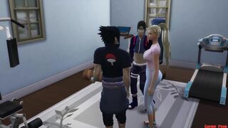 Ino Fucked in Sexual Back Workout Training by Her Husband Cuckold Naruto Hentai Netorare