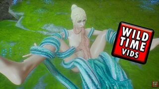 Hot Blonde Fucked By An Alien in the cave - 1 image