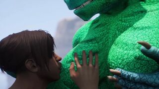 Alien Reptilian Shares Breast Milk With Human - 1 image