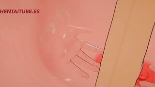 Boku No Hero Hentai 3D - Bakugou x Uraraka Handjob, boobjob & Fuck with multiple cums - 4 image