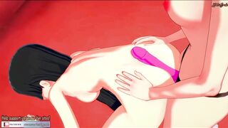 Awatsuki Maaya and Kongou Mitsuko have lesbian sex then fuck with a strap on - A Certain Magical Index Hentai - 6 image