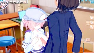 [Eroge Koikatsu! ] Touhou Saigyouji Yuyuko rubs her boobs H! 3DCG Big Breasts Anime Video (Touhou Project) [Hentai Game] - 6 image