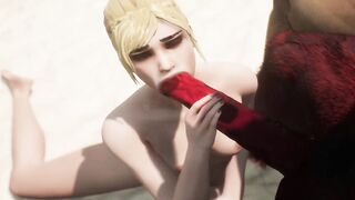 3D Demon Monster Makes Woman Suck Huge Cock - 10 image