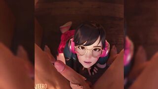 Overwatch - POV Blowjob Schoolgirl Dva Wants Your Cum (Sound) - 3 image