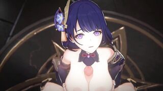 3D Compilation: Keqing Ganyu Threesome Raiden Shogun Blowjob Titjob Yae Miko Ningguang Uncensored - 5 image