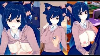 [Eroge Koikatsu! ] Touhou Yigami Shien rubs her boobs H! 3DCG Big Breasts Anime Video (Touhou Project) [Hentai Game Toho Shion Yorigami] - 1 image