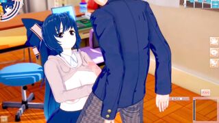 [Eroge Koikatsu! ] Touhou Yigami Shien rubs her boobs H! 3DCG Big Breasts Anime Video (Touhou Project) [Hentai Game Toho Shion Yorigami] - 4 image