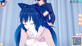 [Eroge Koikatsu! ] Touhou Yigami Shien rubs her boobs H! 3DCG Big Breasts Anime Video (Touhou Project) [Hentai Game Toho Shion Yorigami] - 8 image