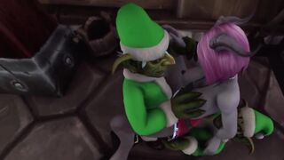 Santa's Elves have a Threesome with a Demon Girl: Warcraft Parody