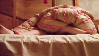 He licked and pistoned the body of the woman who was restrained on the bed. - 6 image