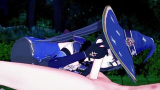 Genshin Impact - Sex with the Magic Astronomer Mona (Real Mona Voice) [3D Hentai, 4K, 60FPS, Uncensored] - 2 image