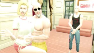 Number 18 Android Trained Sexually by Master Roshi Perverted in Front of Her Cuckold Husband Dragon Ball Hentai - 10 image