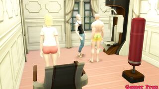 Number 18 Android Trained Sexually by Master Roshi Perverted in Front of Her Cuckold Husband Dragon Ball Hentai - 5 image