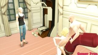 Number 18 Android Trained Sexually by Master Roshi Perverted in Front of Her Cuckold Husband Dragon Ball Hentai - 9 image