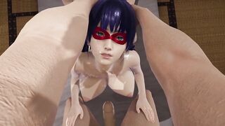 Lady Bug is penetrated through two orifices until it is full of semen dp - 7 image