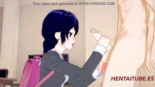 Boku No Hero Ladybug Hentai 3D - Ladybug Handjob and Blowjob to Deku (Midoriya Izuku) and cums in her mouth - 5 image
