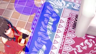 KonoSuba Hentai - Megumin Hard Sex [Handjob, Blowjob and fucked] - Japanese Asian Manga anime game porn - 3 image