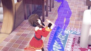 KonoSuba Hentai - Megumin Hard Sex [Handjob, Blowjob and fucked] - Japanese Asian Manga anime game porn - 4 image