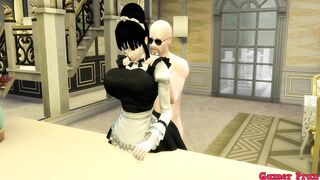 Servant Slaves Episode 1 Chichi Milk Beautiful Wife Hired by Her Husband's Boss Goku Sexually Husband Cuckold Netorare - 7 image