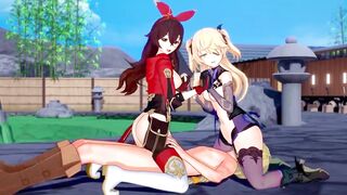 Genshin Impact - Two Archer Girls [3D Hentai, 4K, 60FPS, Uncensored] - 10 image