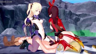 Genshin Impact - Two Archer Girls [3D Hentai, 4K, 60FPS, Uncensored]