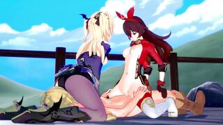 Genshin Impact - Two Archer Girls [3D Hentai, 4K, 60FPS, Uncensored] - 8 image