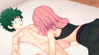 Mei Hatsume does 69 with Deku then rides his cock. My Hero Academia Hentai.