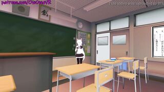 Masturbating in my class room OwO [ VRchat erp, Hentai ] Preview - 3 image